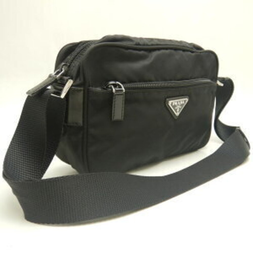 Prada Vela Nylon Shoulder Bag Nero Black - Picture 2 of 10
